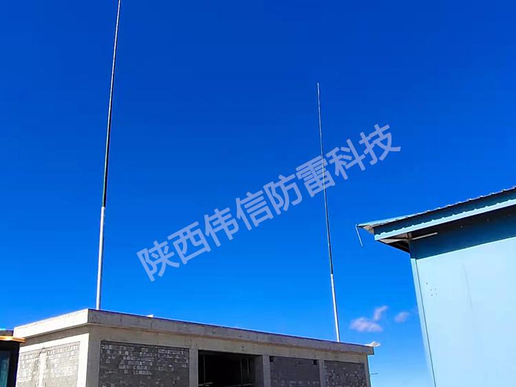 24米獨立雷達站玻璃鋼避雷針，抗干擾防側閃絕緣玻璃鋼避雷針產品展示三